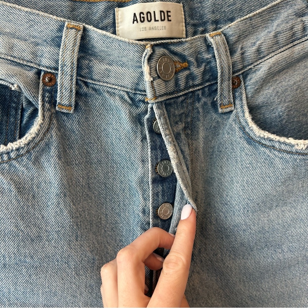 Agolde Ira Mid Rise Loose Shorts Size 25 - Picture 4 of 15